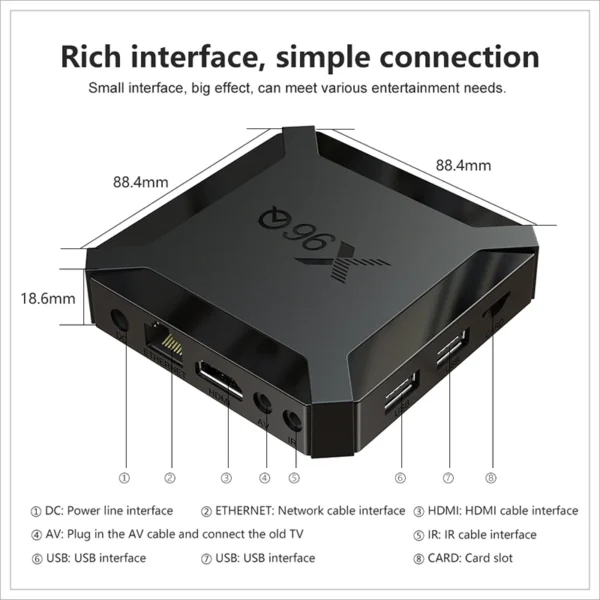 X96Q Media Player 4GB 64GB Android 10.0 TV Box Allwinner H313 Quad Core 4K 2.4G Wifi 1GB 8GB Set Top Box - Image 5