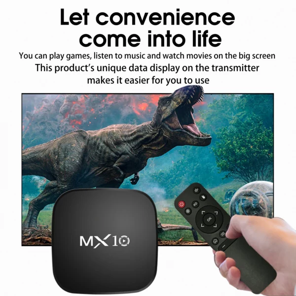 MX10 Smart TV Box Media Player Android 7.1 body feeling game Voice Assistant 3D Movie 4K Youtube TV Box - Image 4