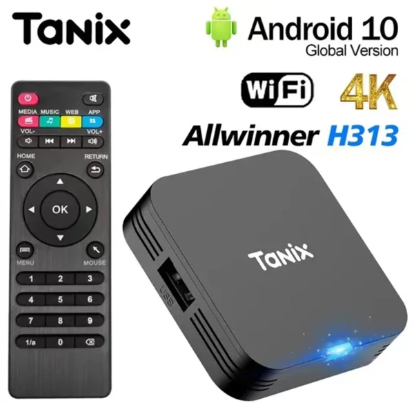 Tanix TX1 AllwinnerH313 Android10 Smart Home Theater TV Box 4K HDR 2.4G Wifi 2GB16GB Youtube Smart Mini Media Player Set Top Box