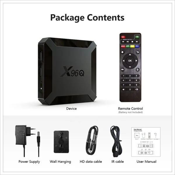 X96Q Media Player 4GB 64GB Android 10.0 TV Box Allwinner H313 Quad Core 4K 2.4G Wifi 1GB 8GB Set Top Box - Image 6