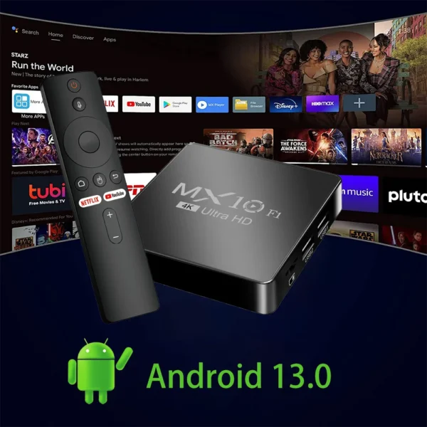 android tv box decoder 2024 4k android 13 mx10 f1 digital wholesale onn certificado smart android tv box - Image 2