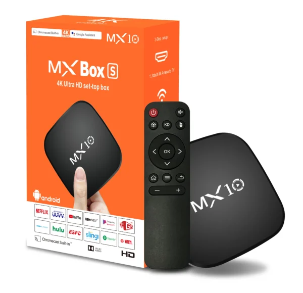 MX10 Smart TV Box Media Player Android 7.1 body feeling game Voice Assistant 3D Movie 4K Youtube TV Box