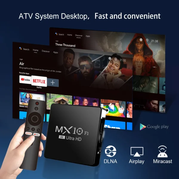 android tv box decoder 2024 4k android 13 mx10 f1 digital wholesale onn certificado smart android tv box - Image 5
