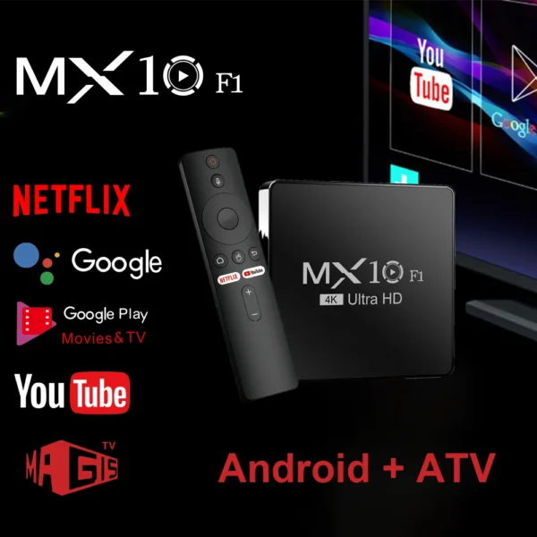 android tv box decoder 2024 4k android 13 mx10 f1 digital wholesale onn certificado smart android tv box - Image 3